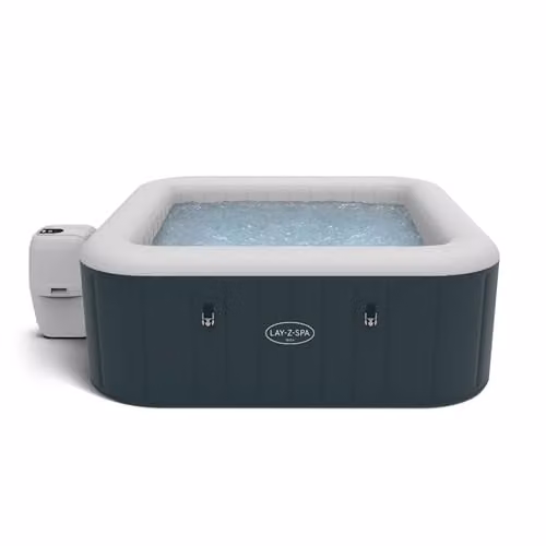 Lay-Z-Spa Ibiza Square Inflatable Hot Tub for 4-6 People in Green and White