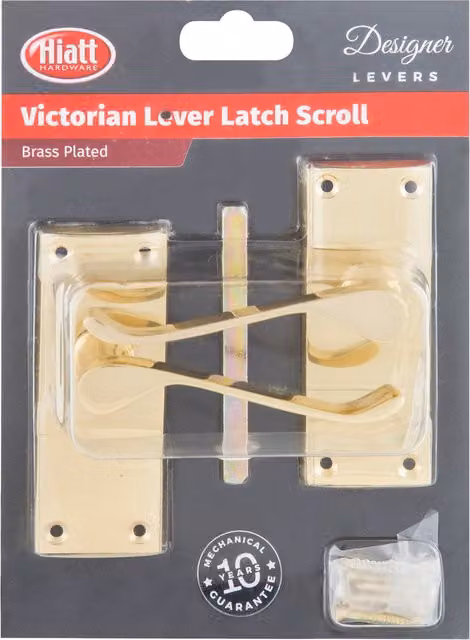 Hiatt Venice Lever Handle Latch Set in Brass