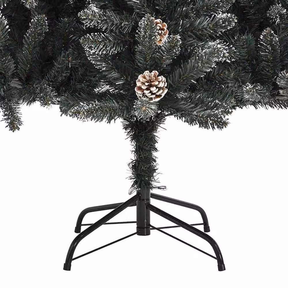 Berkfield Home Artificial Christmas Tree in Green with Stand, W/D/H: 114 x 114 x 210 cm – 5