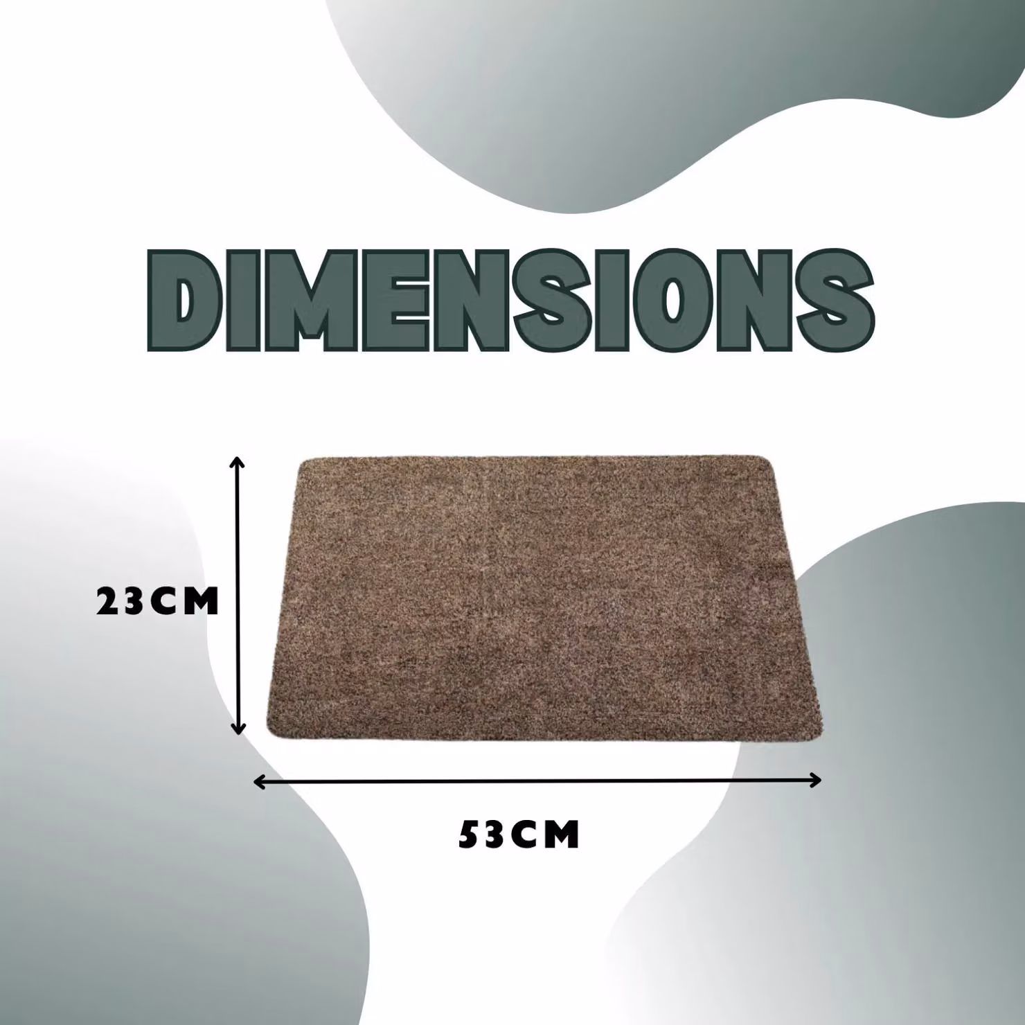 Marco Paul Non Slip Absorbent Indoor Door Mat, Brown, W: 75 cm, D: 45 cm – 4
