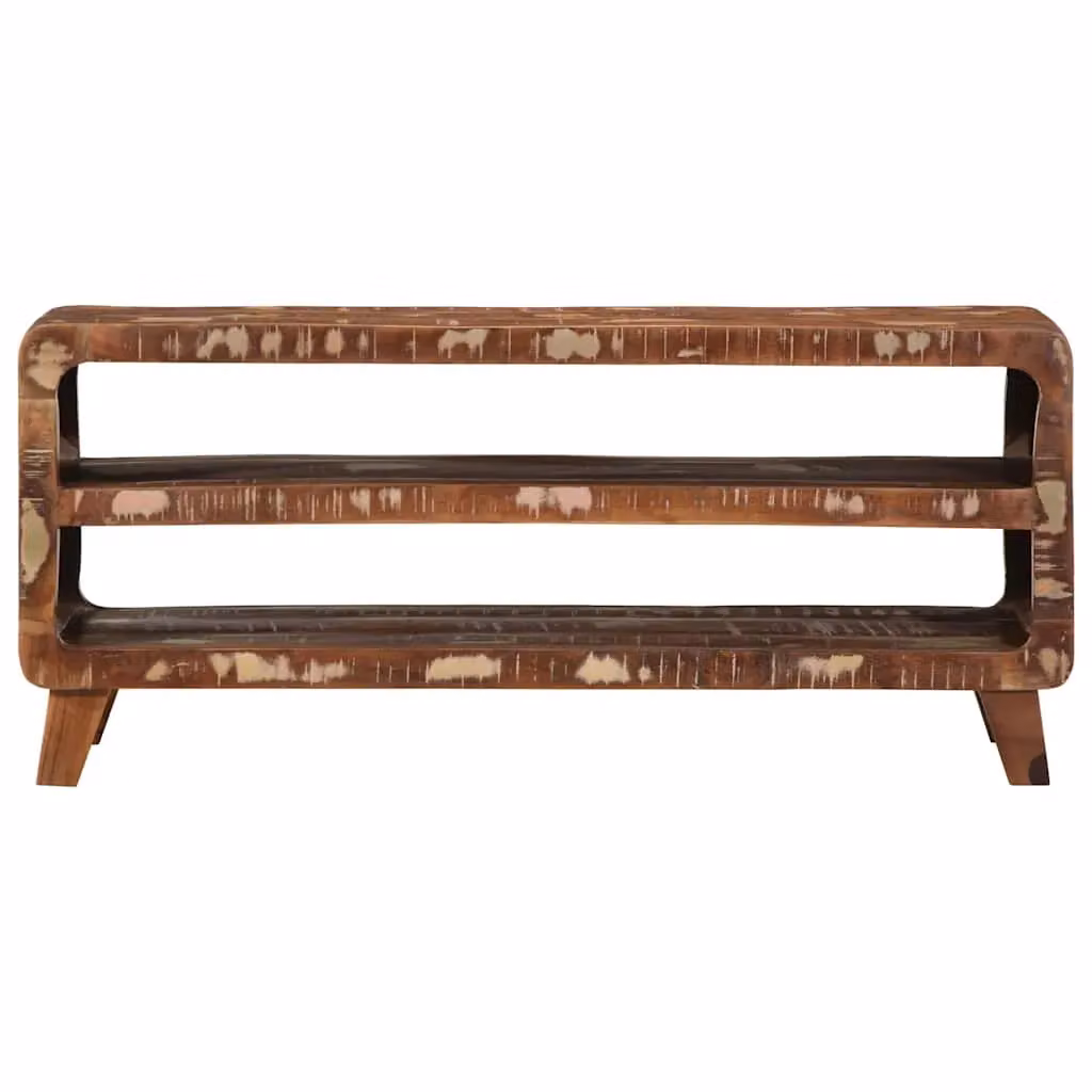 Berkfield Home Rustic Reclaimed Solid Wood TV Cabinet in Brown, W/D/H: 105 x 46 x 32 cm – 2