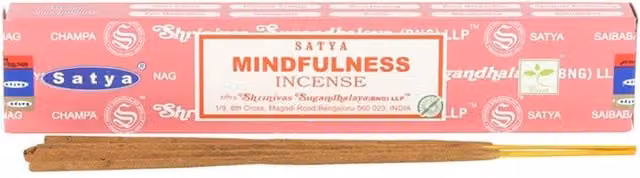 Satya Mindfulness Incense Sticks 12 Pack Renewal Set, Pink, Woody and Spicy