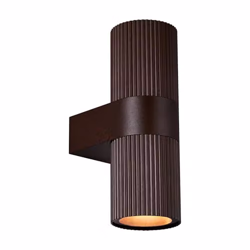 Nordlux Kyklop Industrial Outdoor Wall Light in Rusty Brown Metal with GU10 Socket and IP54 Rating