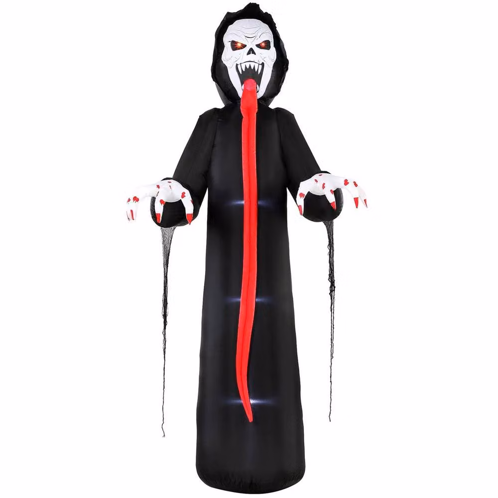 EONLION 10ft Inflatable Scary Skeleton Halloween Decoration in Black – 6