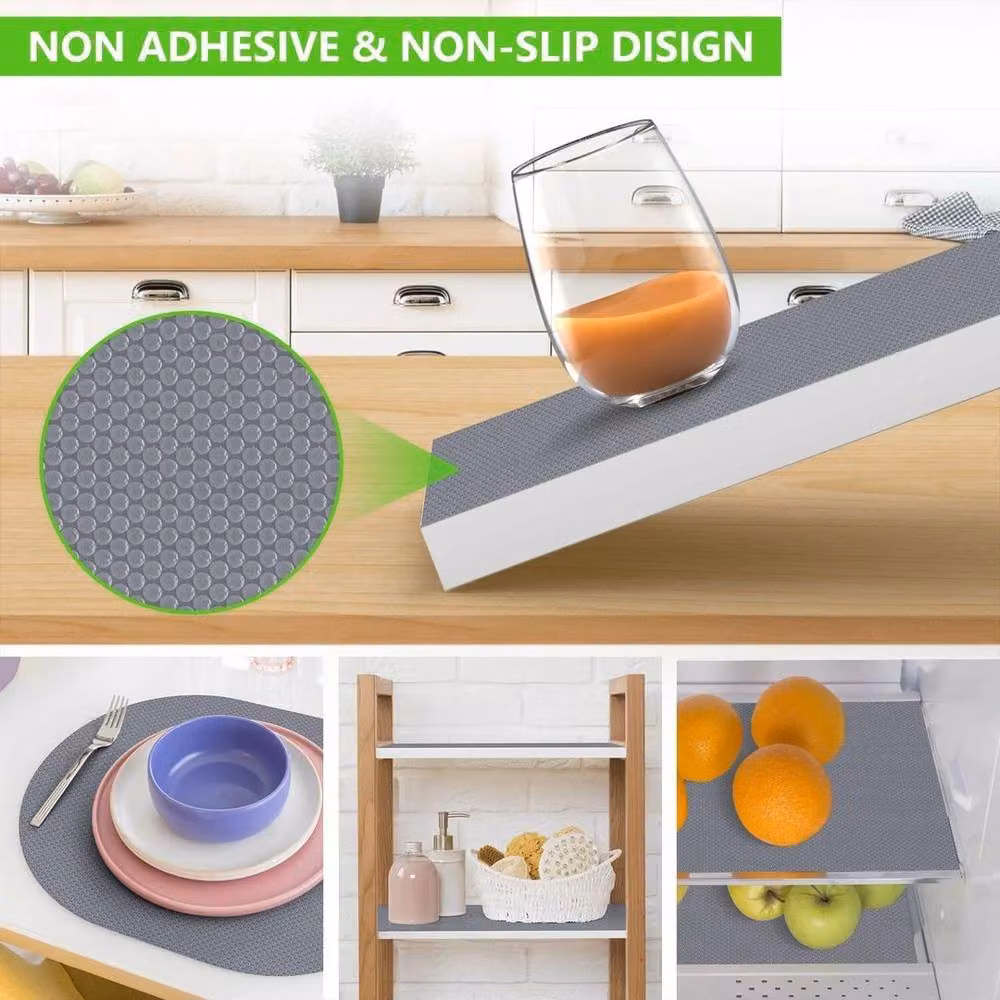 NESTLUNE Non-Slip Grey Kitchen Drawer and Shelf Liner, W: 1000 cm, D: 52 cm – 2