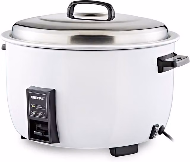 Geepas 8L Commercial Rice Cooker with Non-Stick Pot and Keep Warm Function, 2500W, White – 1