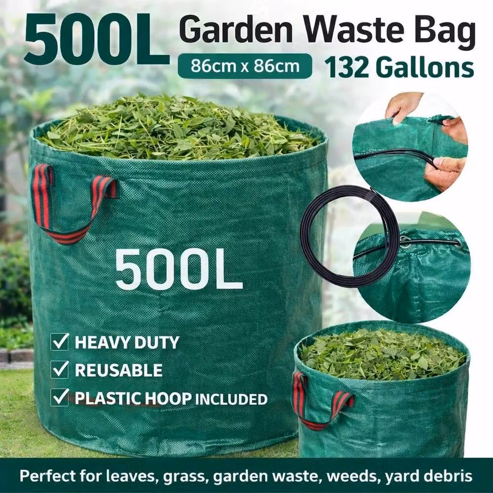 Spetlek Set of 2 Green Garden Waste Bags, 500L Capacity – 3