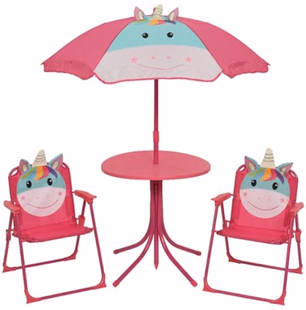 Kaemingk Pink Metal Kids Unicorn Patio Set