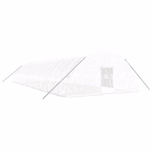 vidaXL Greenhouse with Steel Frame, White, W: 18 m, D: 6 m, H: 2.85 m – 1