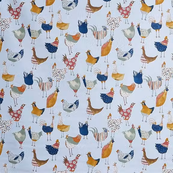 Prestigious Textiles Harriet Colonial Floral Fabric in Multicolour and Blue