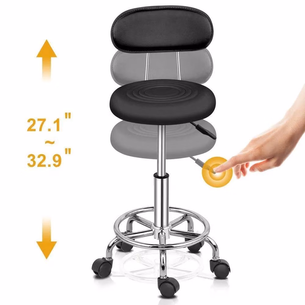 SPETLEK Black Tattoo Haircut Chair with Backrest – 2