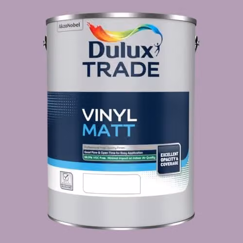 Dulux Trade Vinyl Matt Dispersion Paint in Frosted Grape Purple, 5l