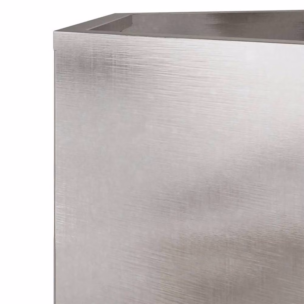 Berkfield Home Durable Hexagon Garden Planter in Silver Stainless Steel, W: 104 cm, D: 90 cm, H: 45 cm – 4