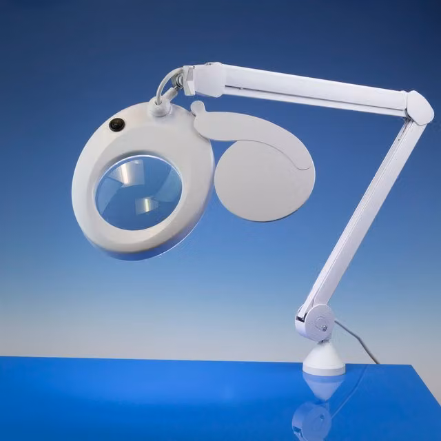 Lightcraft Slim-Line LED Magnifier Lamp, White