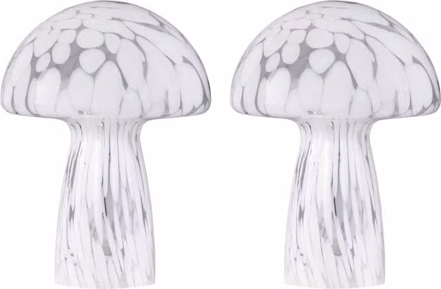 First Choice Lighting Confetti Set of 2 White Glass Table Lamps
