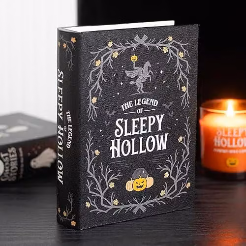 Something Different Wholesale Sleepy Hollow Book Shaped Storage Box in Black with Vintage Design – 2