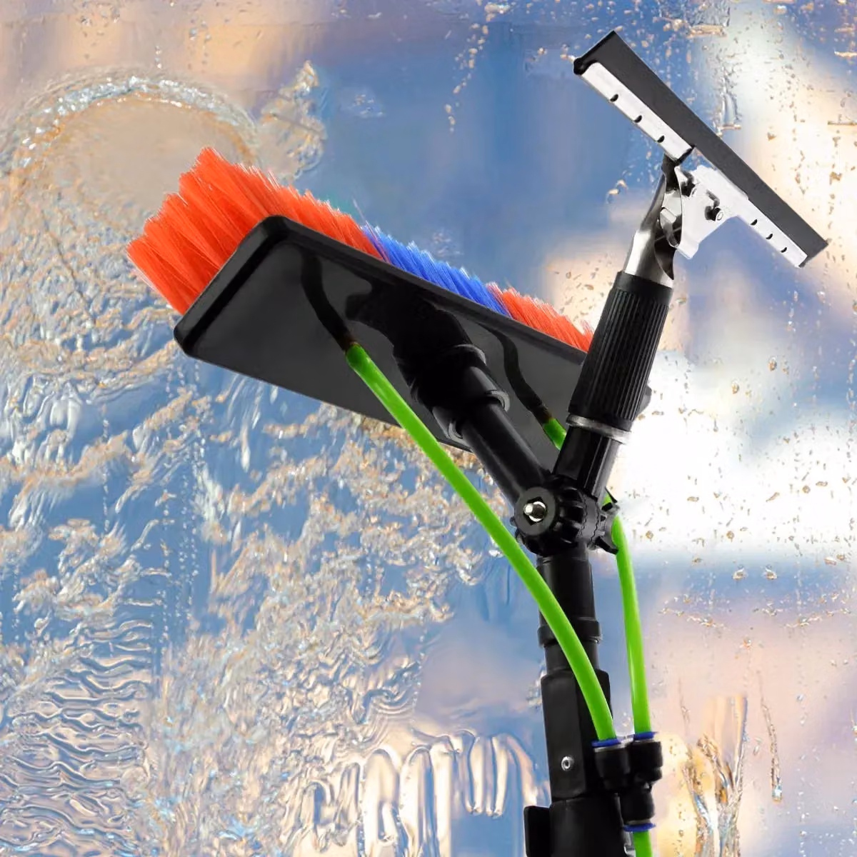 Monstershop Water Fed Window Cleaning Pole with Telescopic Aluminium Handle, Black – 2