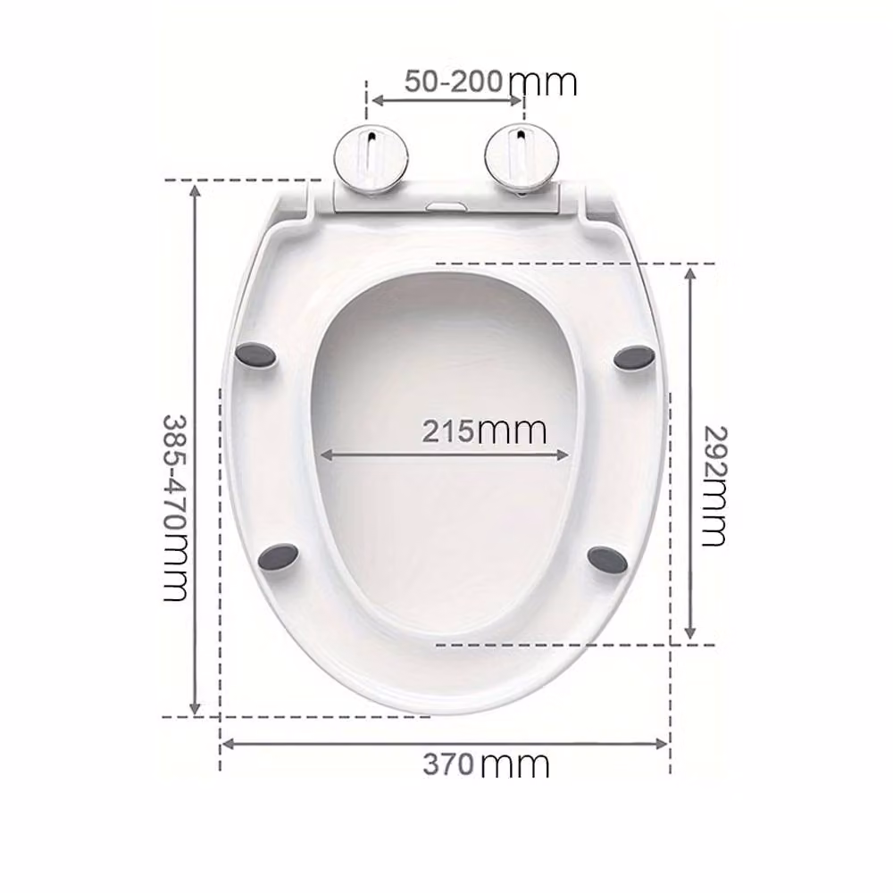 SINOBATH Antibacterial Duroplast Soft-Close Toilet Seat in White – 3