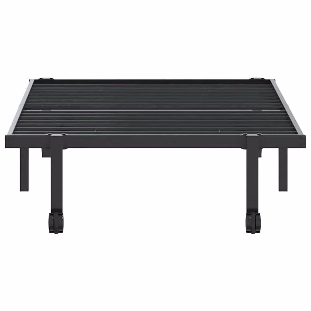 Berkfield Home Foldable Metal Bed Frame in Black, W/D/H: 90 x 190 cm – 3