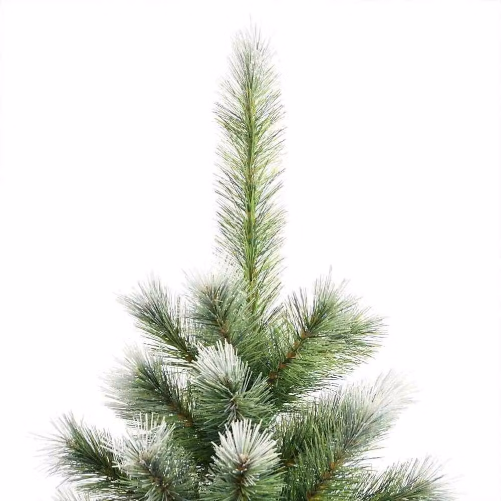 Berkfield Home Lush Artificial Hinged Christmas Tree with Flocked Snow in Green and White, Height: 150 cm – 3