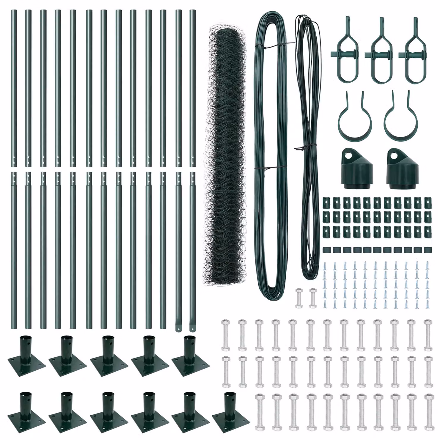Berkfield Home Green Steel Fencing Set of 2, W/H: 1.2 x 25 m – 2