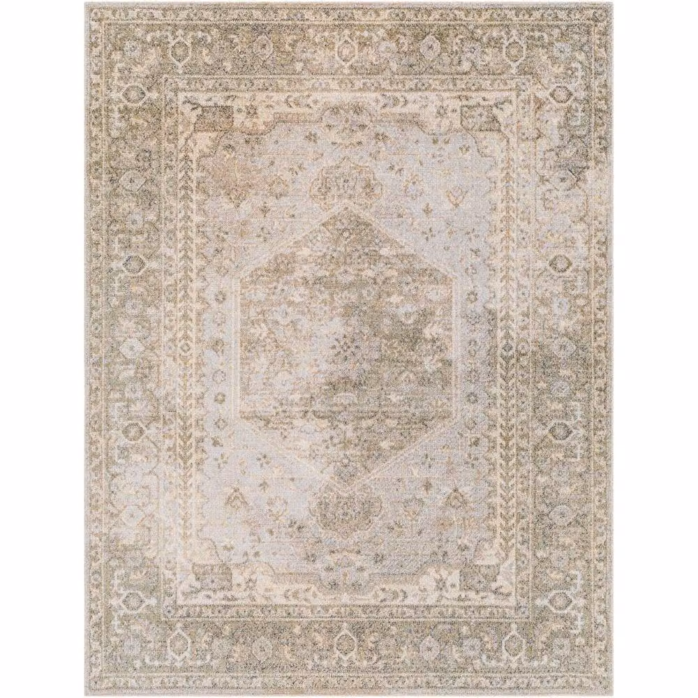 Livabliss Oriental Boho Living Room Rug in Brown, Beige and Grey, W/D/H: 66 x 120 cm