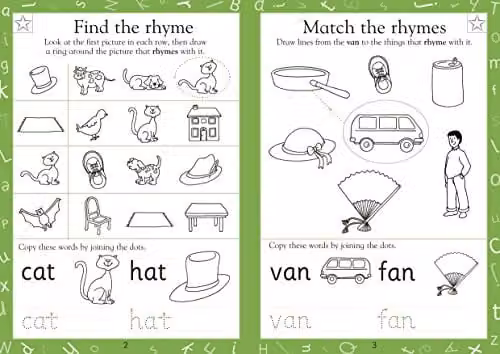DK English Made Easy Rhyming Workbook for Ages 3-5 Preschool Children