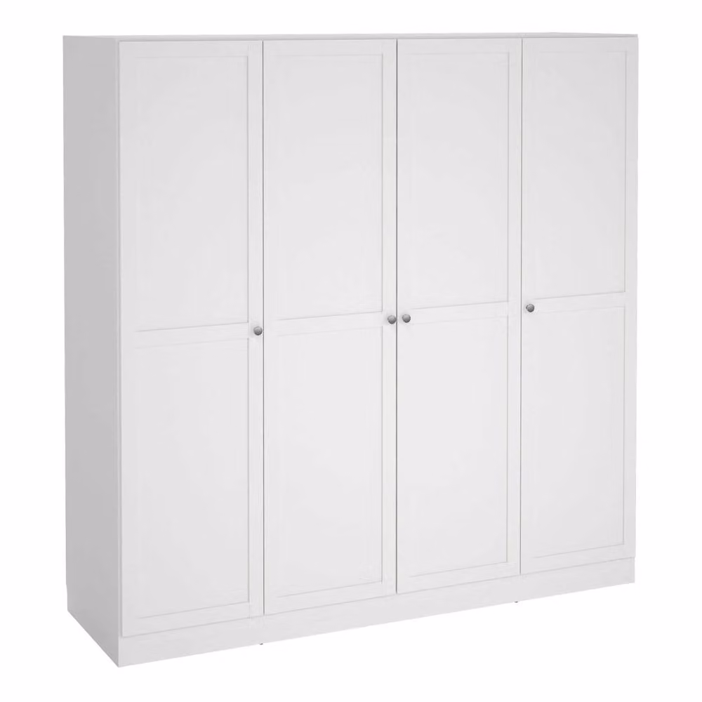Wyld Haus Cherryfern White 4 Door Wooden Wardrobe – 2