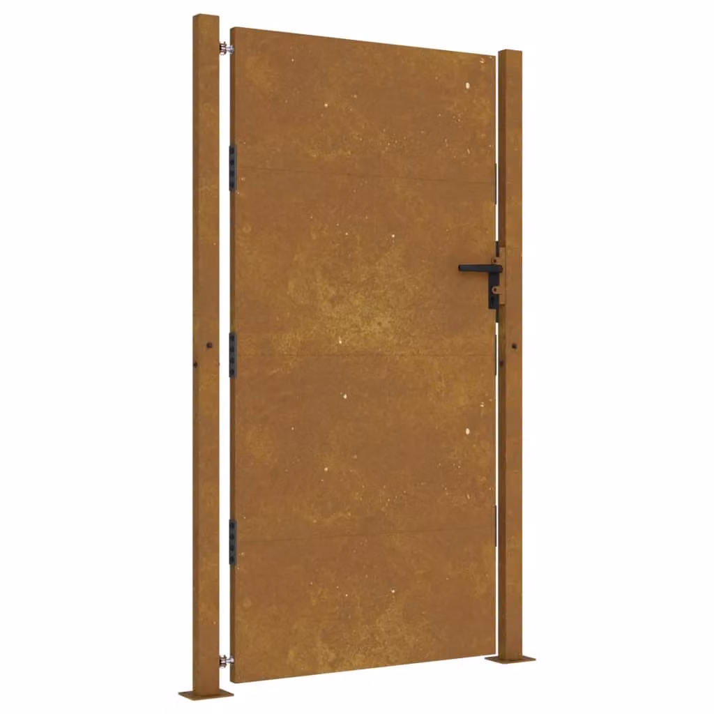 Berkfield Brown Corten Steel Garden Gate, W: 105 cm, H: 205 cm – 2