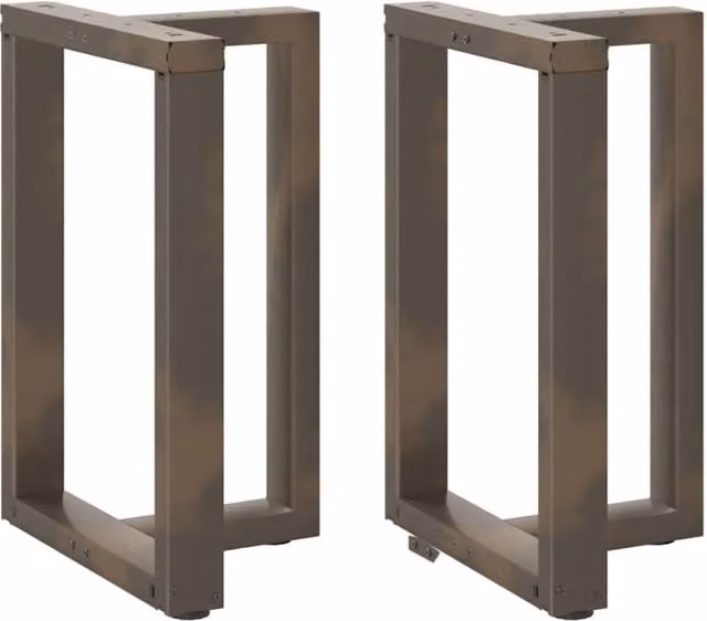 Berkfield Home T-Shaped Dining Table Legs, 2 Pieces, Black Steel, W: 60 cm, D: 35 cm, H: 72-73 cm – 1