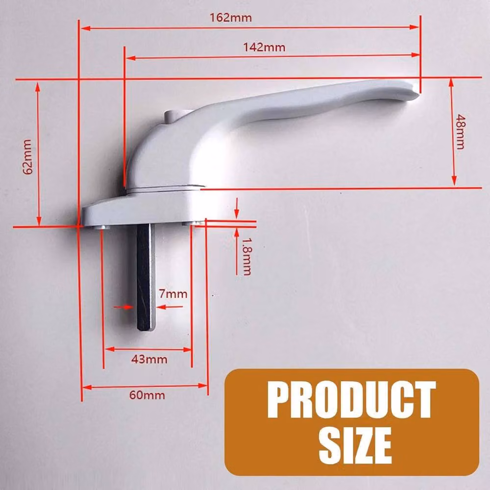 FLAVORA 4 Pack White UPVC Universal Espag Window Handles – 2