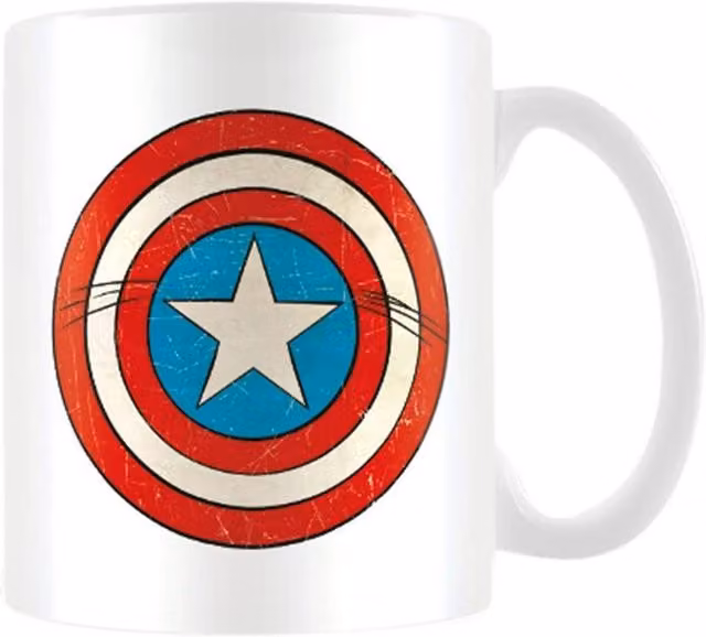 Marvel Captain America Shield Ceramic Mug in White