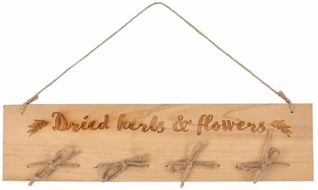 KDMK Hanging Wooden Herb and Flower Drying Rack in Brown