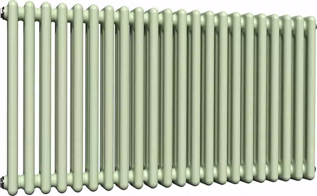 Lux Heat Horizontal 3 Column Steel Radiator in Mint Ice Cream Green, H: 101.0 cm, W: 60.0 cm
