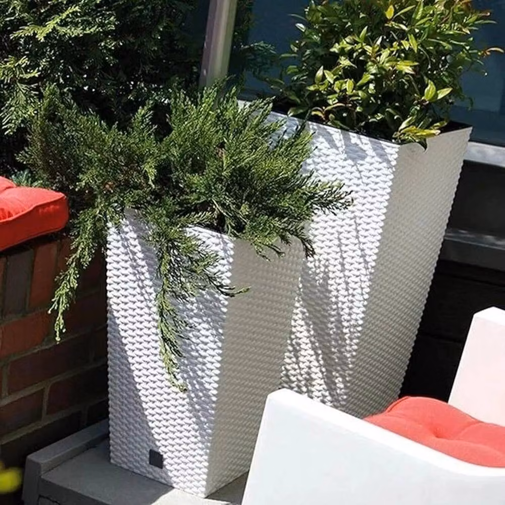 SPETLEK White Plastic Indoor Outdoor Plant Pot/Planter, Diameter: 42 cm – 2