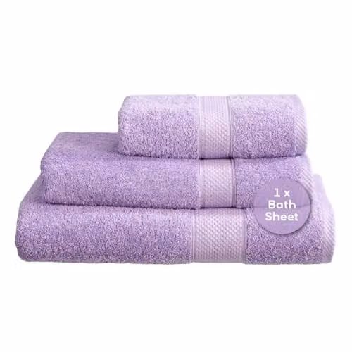 Linens Limited Turkish Cotton Bath Sheets, Lilac