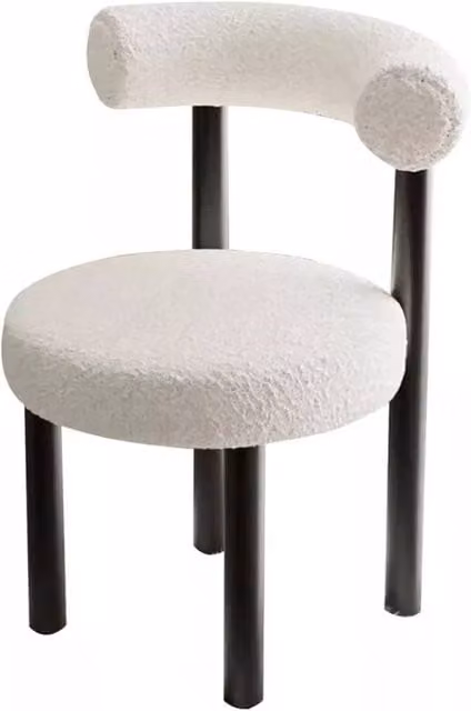 KORVIXA Soft Makeup Vanity Chair with Backrest in White