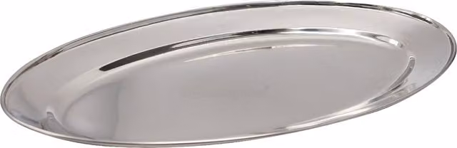 Buckingham Stainless Steel Oval Serving Platter, Silver, 40 cm