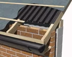 Manthorpe Building Products Roll Panel, Black, W: 32.5 cm x L: 6 m, Pack of 2