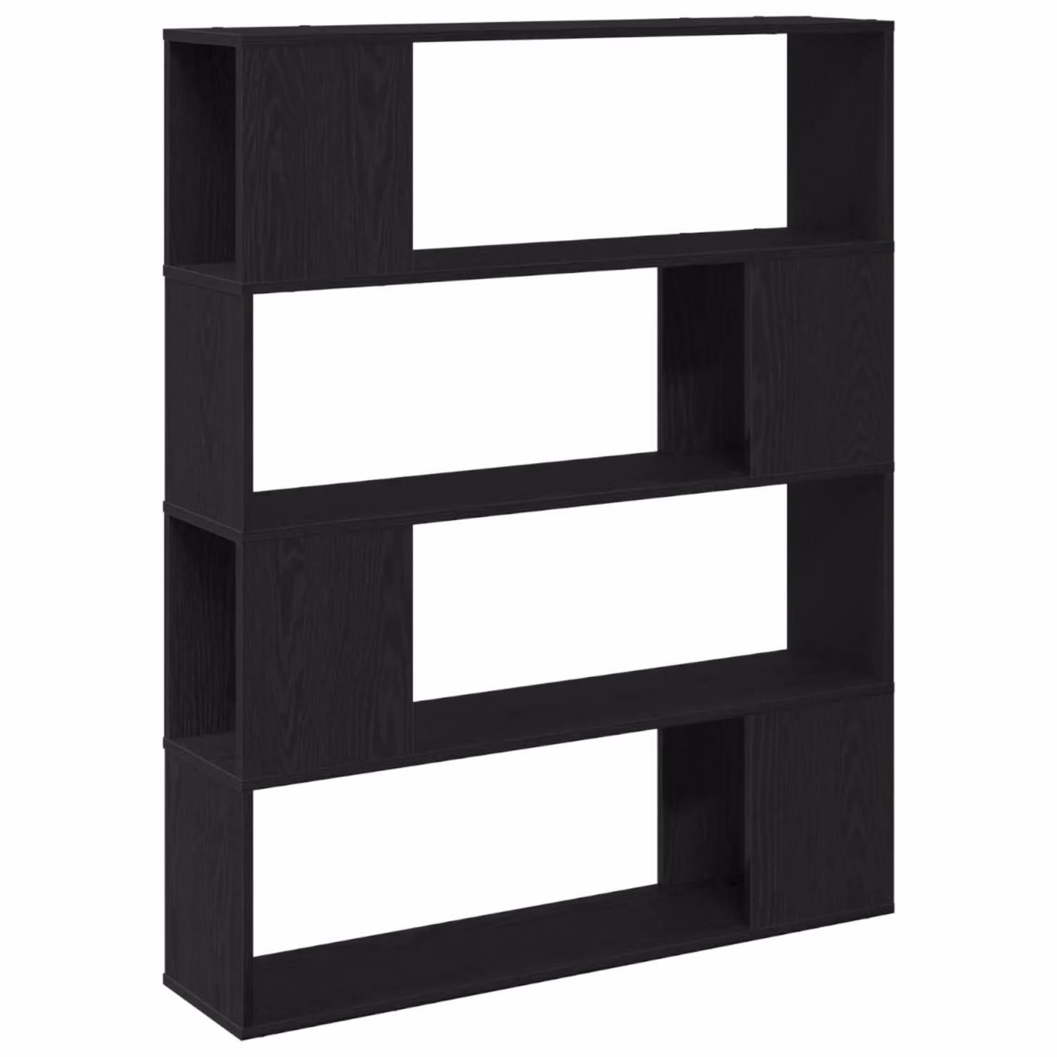 Berkfield Home Black Oak TV Cabinet in Matt Engineered Wood W/D/H: 100 x 24 x 124 cm – 2