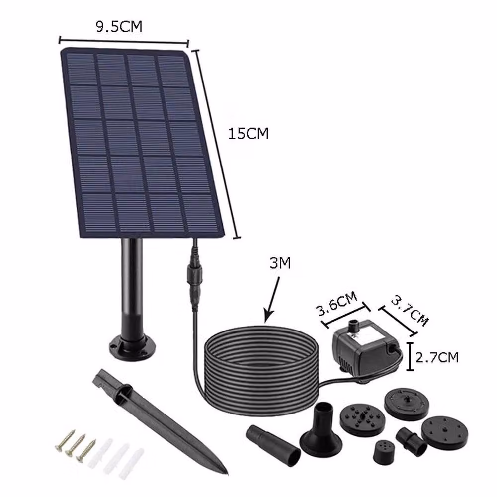 Kelvenix Solar Powered Water Pump in Black – 2