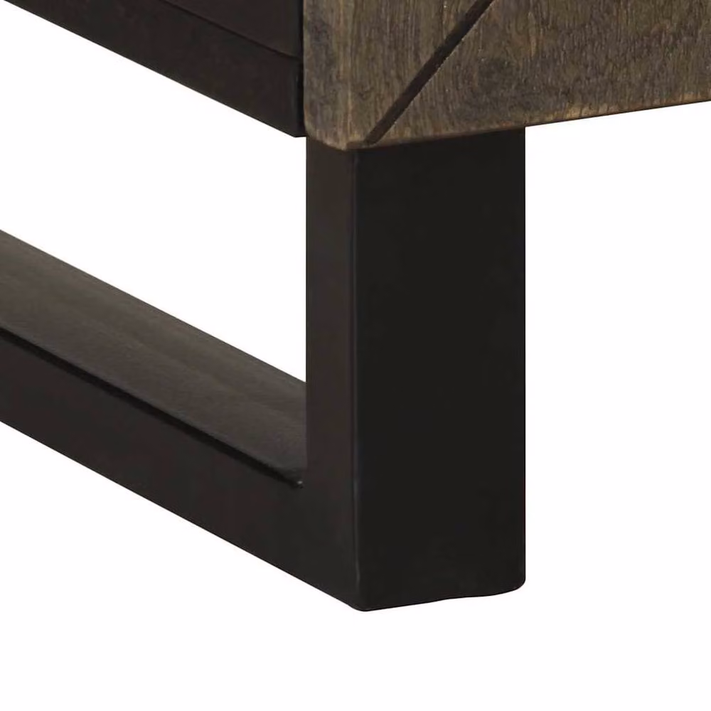 Berkfield Home Black Mango Wood Bedside Cabinet W/D/H: 50 x 33 x 60 cm – 6