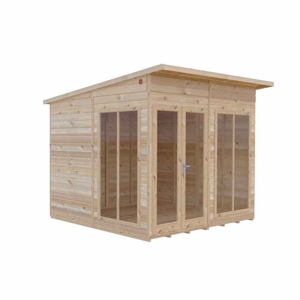Shires Lela 8x8 Summerhouse in Light Brown, W: 238 cm, D: 244.8 cm, H: 227.5 cm – 2