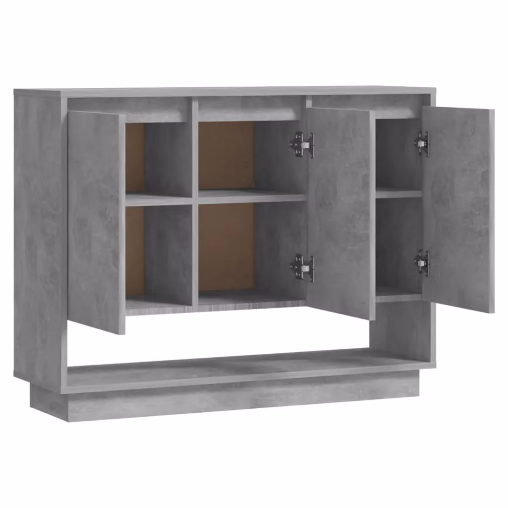 Berkfield Home Modern Sideboard in Concrete Grey, W/D/H: 97 x 31 x 75 cm – 3