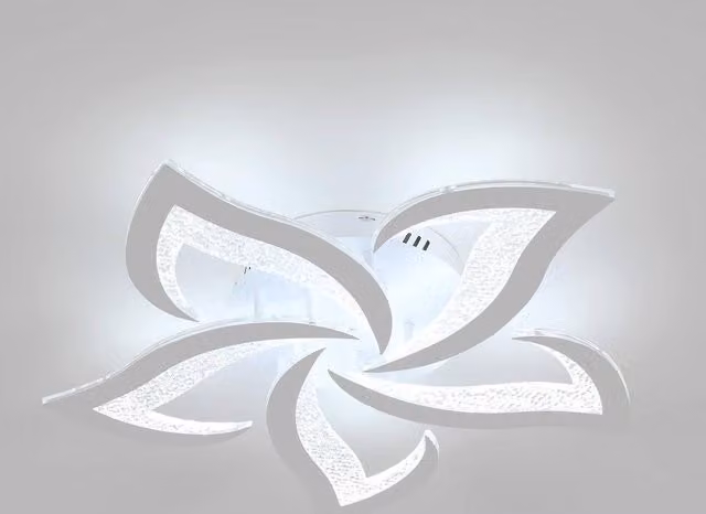 Goeco LED Ceiling Light with Creative Flower Design, 60 W, 6500K Cool White, White