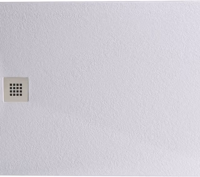 Bathroom Kingdom Oliver Stone Rectangular Mineral Cast Shower Tray, White, W: 120 cm, D: 90 cm