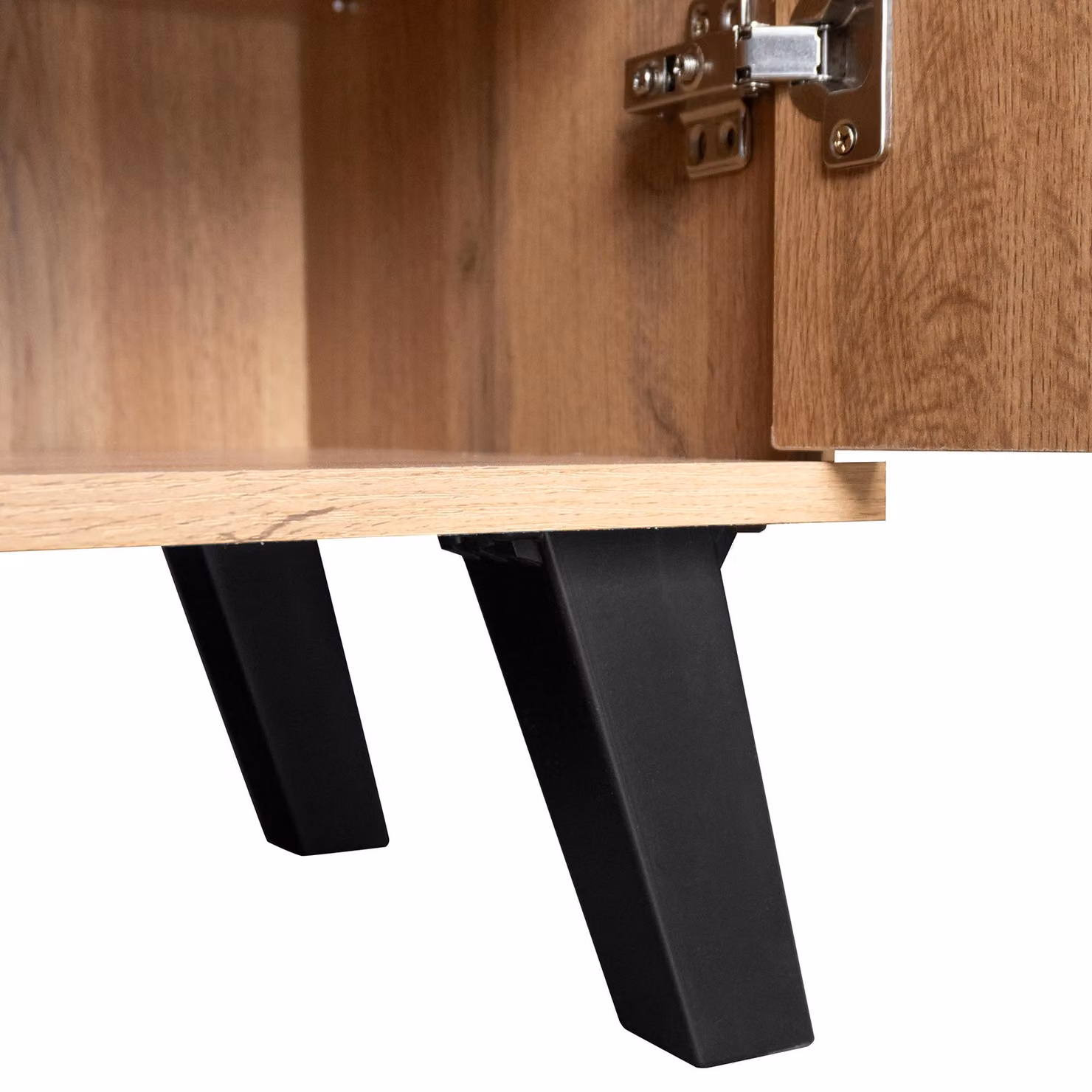 Aosom UK Modern Wood Shoe Cabinet with Soft-Closing Hinged Doors and Internal Shelves, W/D/H: 80 x 35 x 110 cm – 4