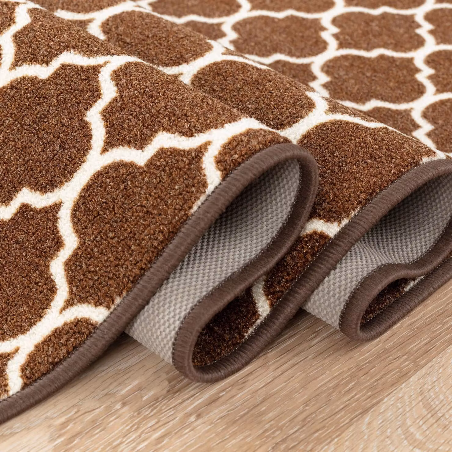 Smart Living Trellis Heavy Duty Non Slip Machine Washable Door Mat, Dark Brown, W: 80 cm, L: 150 cm – 3