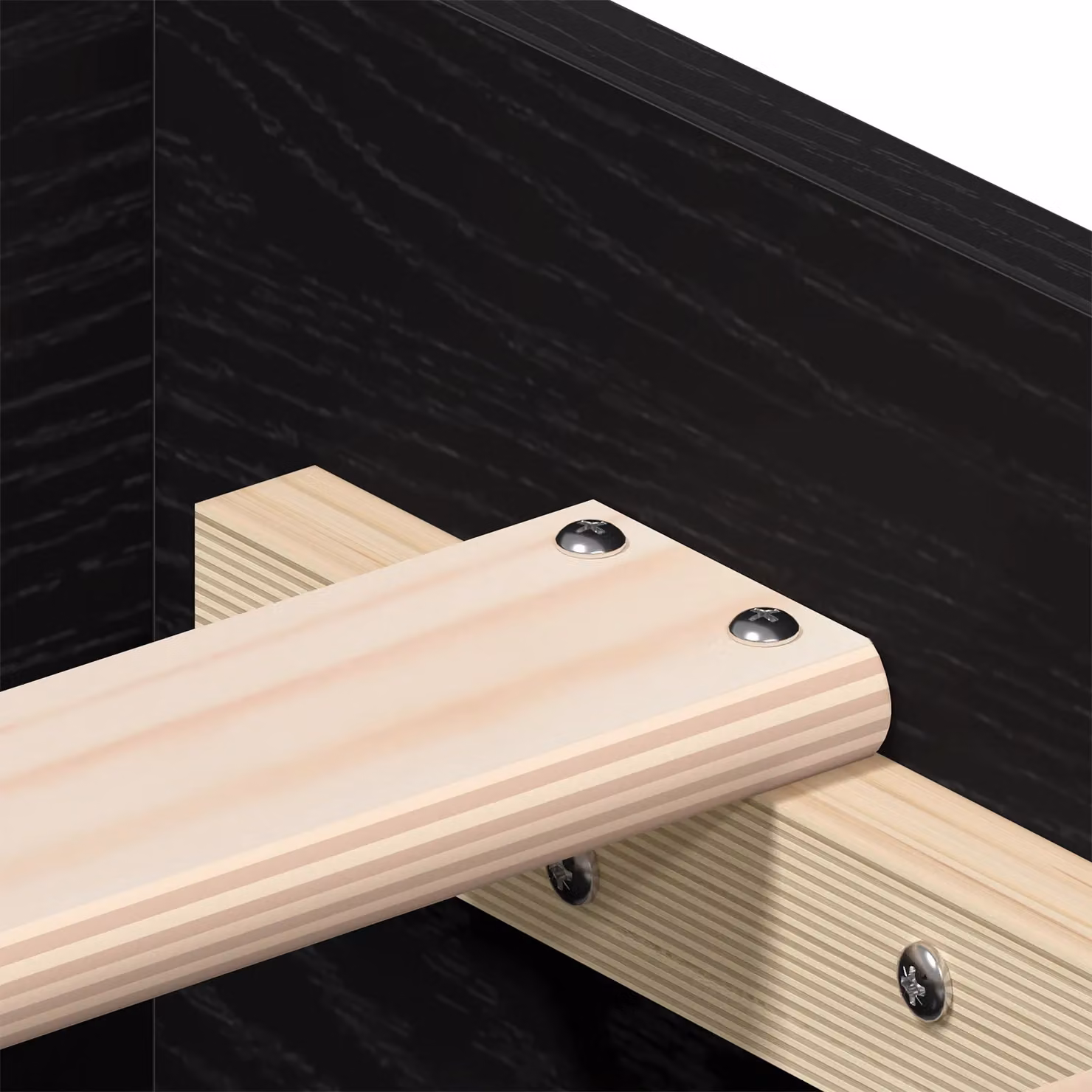 Berkfield Home Modern Black Oak Bed Frame with Drawers, W/D/H: 90 x 200 cm, Engineered Wood – 4