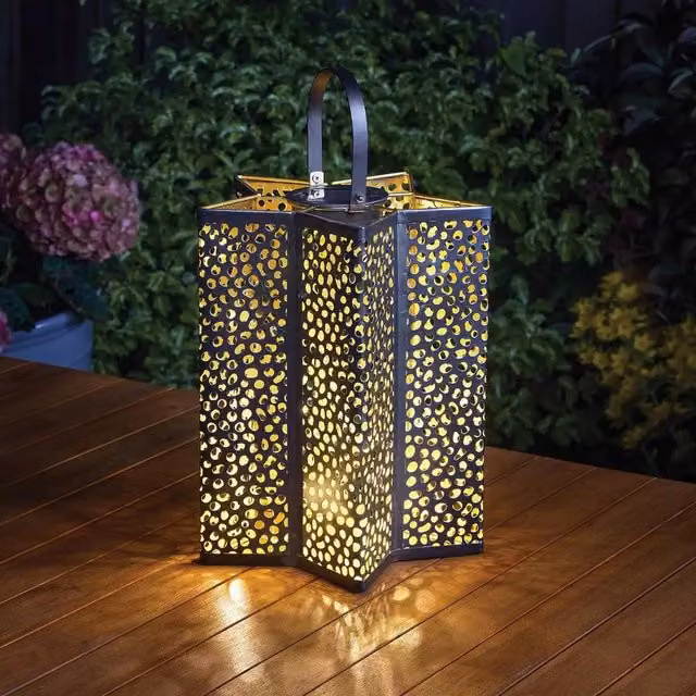 Marco Paul Silver Metal Star Shaped Solar Garden Lantern, 24 cm – 1